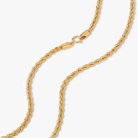 Corrente Malha Laser Torcida em Ouro Amarelo 18K - 40 cm - 2