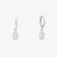 Argola Cravejada em Prata 925 - 1