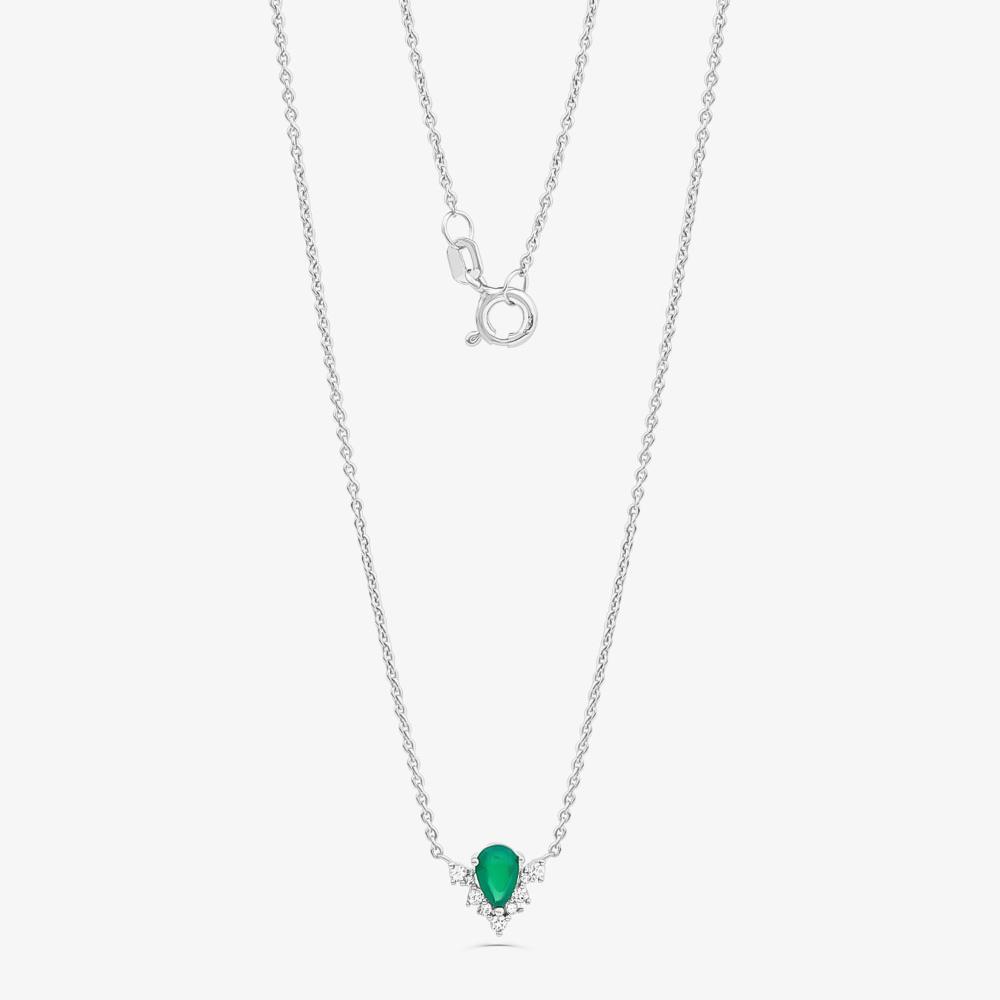 Colar com Ágata Verde e Topázio em Prata 925 - 3