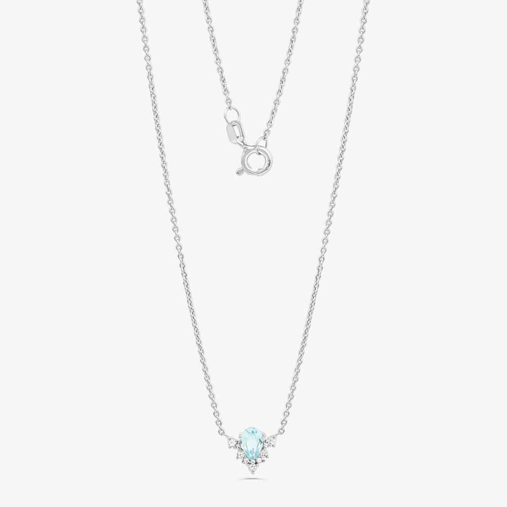 Colar com Topázio Azul e Topázio em Prata 925 - 3