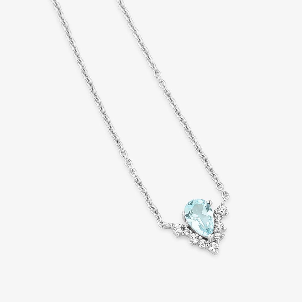 Colar com Topázio Azul e Topázio em Prata 925 - 4