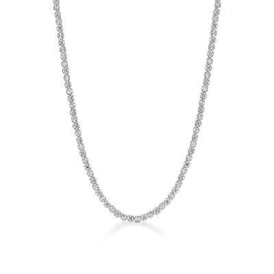 Colar Gargantilha com Diamantes em Ouro Branco 18k