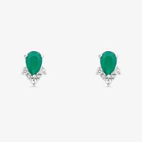 Brinco com Ágata Verde e Topázio em Prata 925 - 1