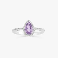 Anel Gota com Ametista e Topázio em Prata 925 - 1