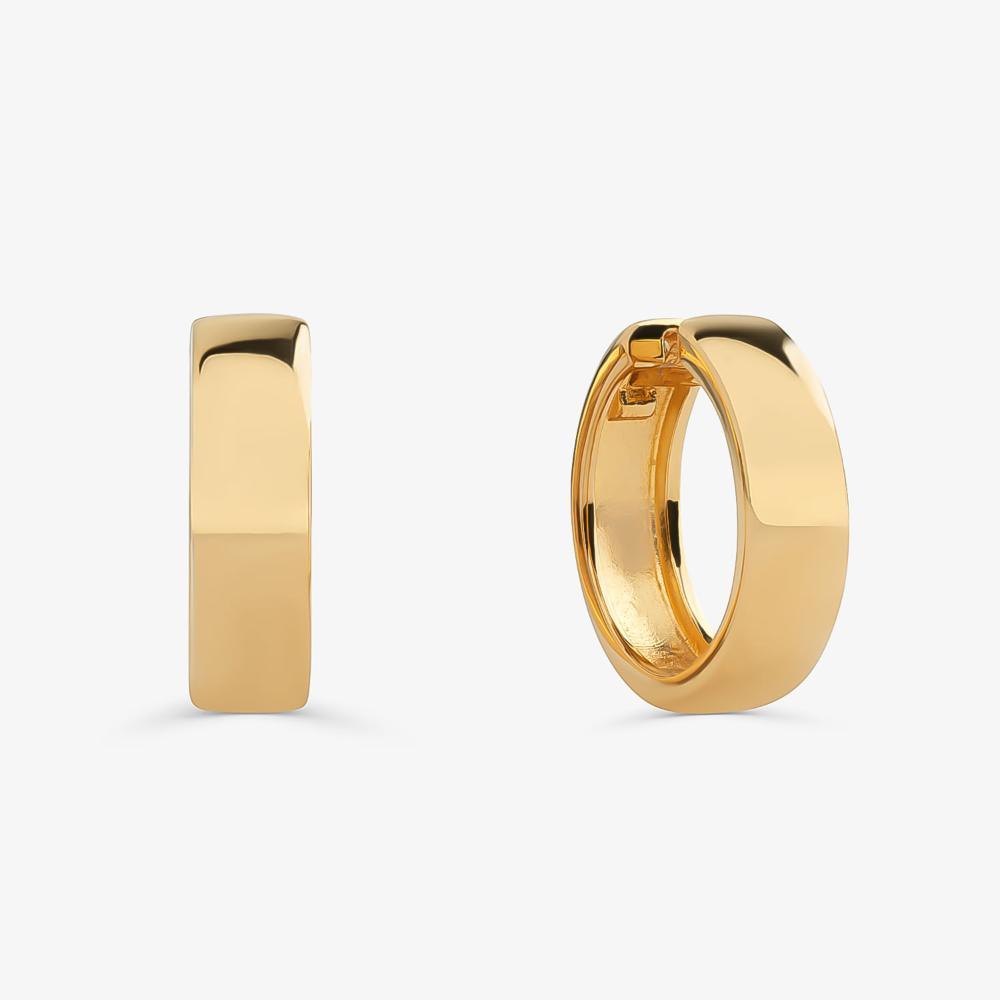 Brinco Argola em Prata 925 com Banho de Ouro Amarelo 18k - 1