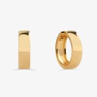 Brinco Argola em Prata 925 com Banho de Ouro Amarelo 18k - 1