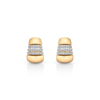Argola com Diamante em Ouro Amarelo 18k