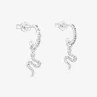 Argola Cobra Cravejada em Prata 925 - 3