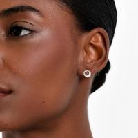 Brinco Círculo Orgânico com Topázio em Prata 925 - 2