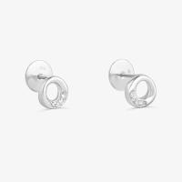 Brinco Círculo Orgânico com Topázio em Prata 925 - 3