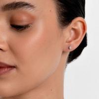 Brinco Esfera em Ouro Branco 18k - 6 mm - 2