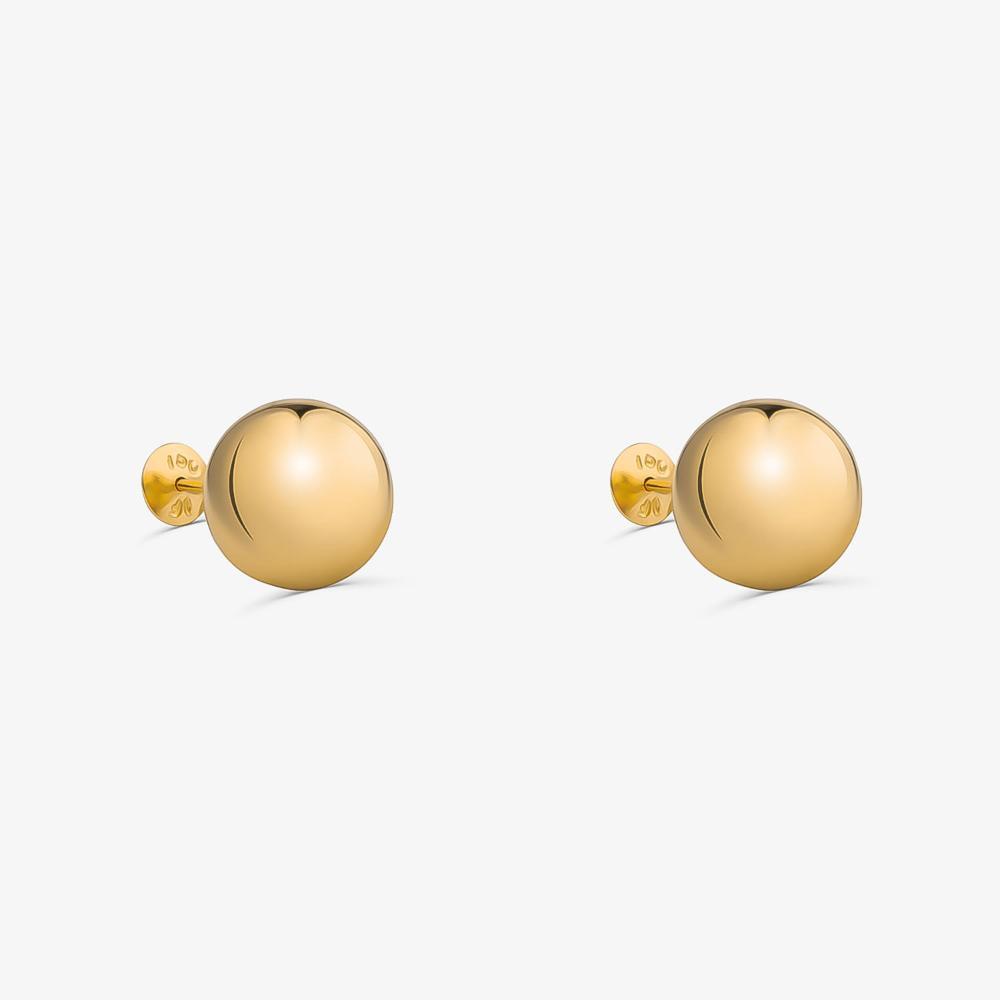 Brinco Esfera em Ouro Amarelo 18k - 8 mm - 3