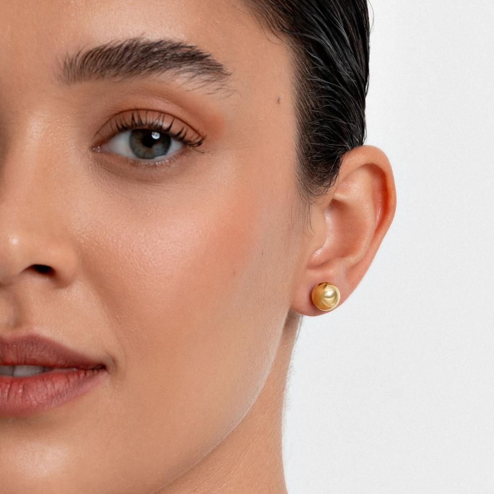 Brinco Esfera em Ouro Amarelo 18k - 10 mm - 2