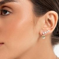Brinco Earcuff com Quartzo Lemon e Safira em Prata 925 - 2