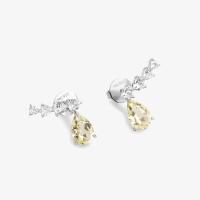 Brinco Earcuff com Quartzo Lemon e Safira em Prata 925 - 3
