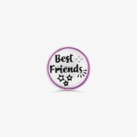Charm Best Friends Forever Cravejado em Prata 925 - 1