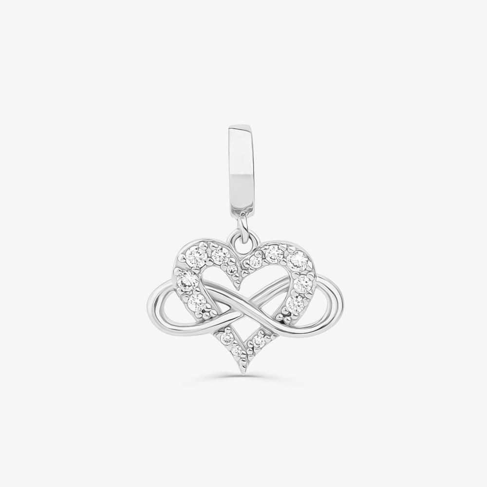 Charm Amor Infinito Cravejado em Prata 925 - 1