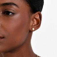 Brinco Stud com Topázio em Prata 925 com Banho de Ouro Amarelo 18k - 2