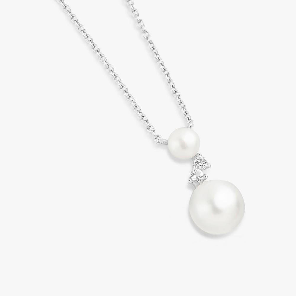 Colar Com Pérola e Topázio em Prata 925 - 2
