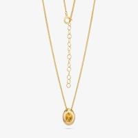 Colar com Citrino em Prata com Banho de Ouro Amarelo 18K - 3
