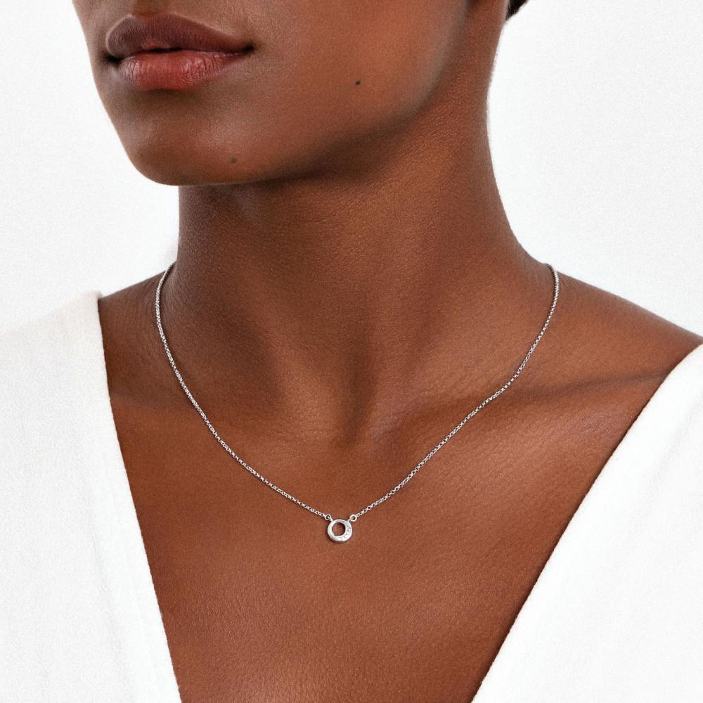 Colar Círculo Orgânico com Topázio em Prata 925 - 2