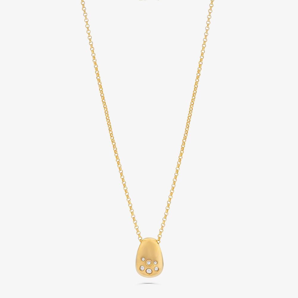 Colar com Topázio em Prata 925 com Banho de Ouro Amarelo 18k - 1