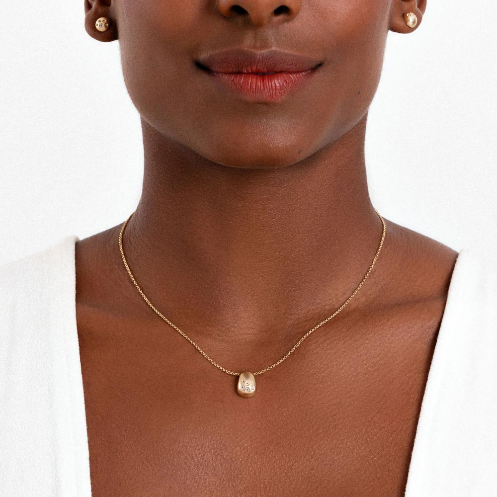 Colar com Topázio em Prata 925 com Banho de Ouro Amarelo 18k - 2