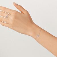 Pulseira Coração Cravejada em Prata 925 - 2