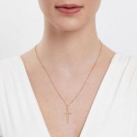 Pingente Cruz em Prata 925 com banho de Ouro amarelo 18k - 2