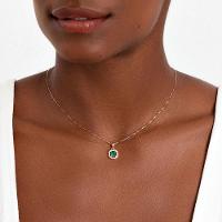 Pingente com Ágata Verde e Topázio em Prata 925 com Banho de Ouro Amarelo 18k - 2