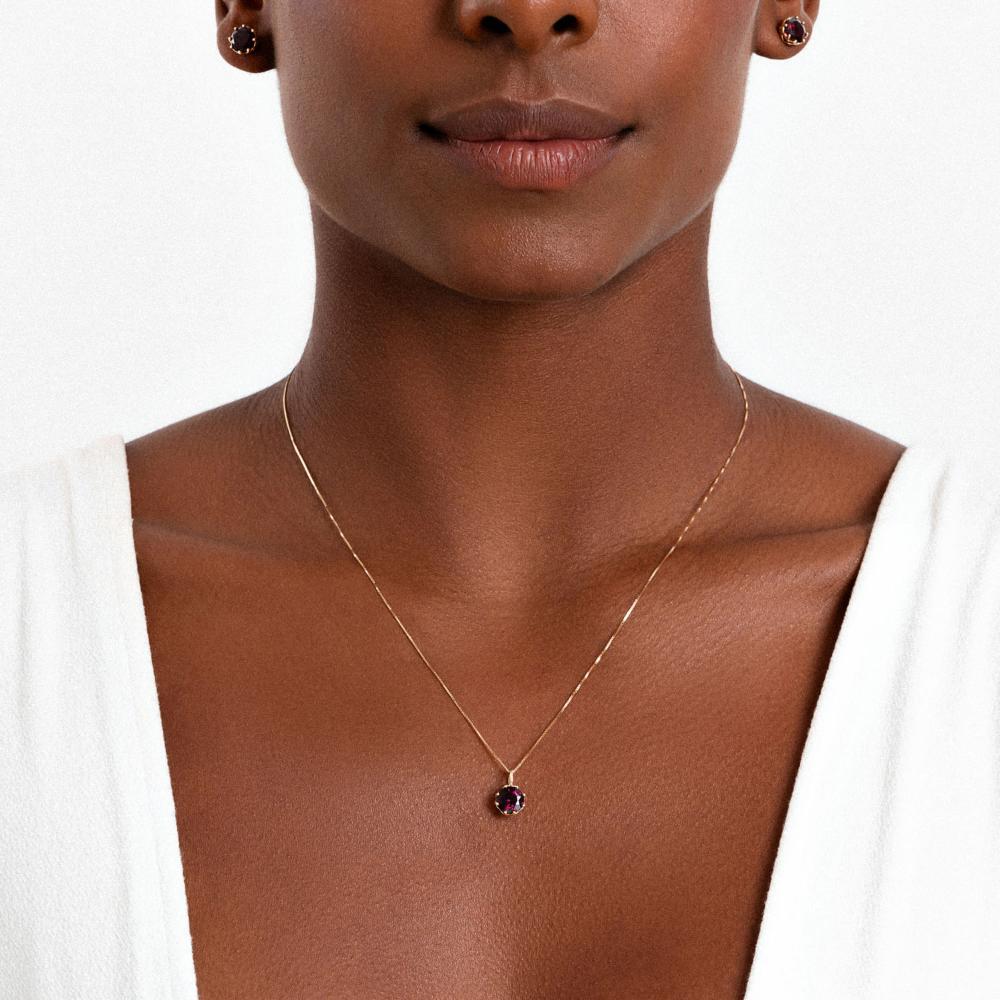 Pingente com Rodolita em Ouro Amarelo 18k - 2