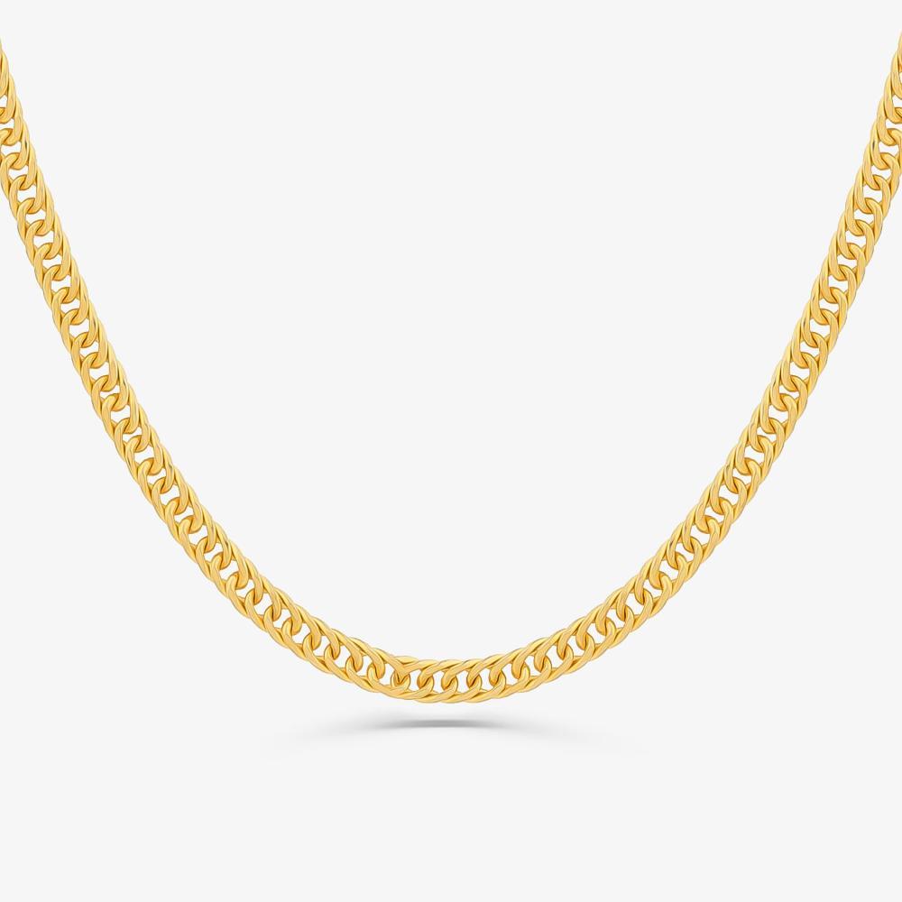 Corrente Malha Groumet em Prata 925 com Banho de Ouro Amarelo 18k - 50 cm - 1