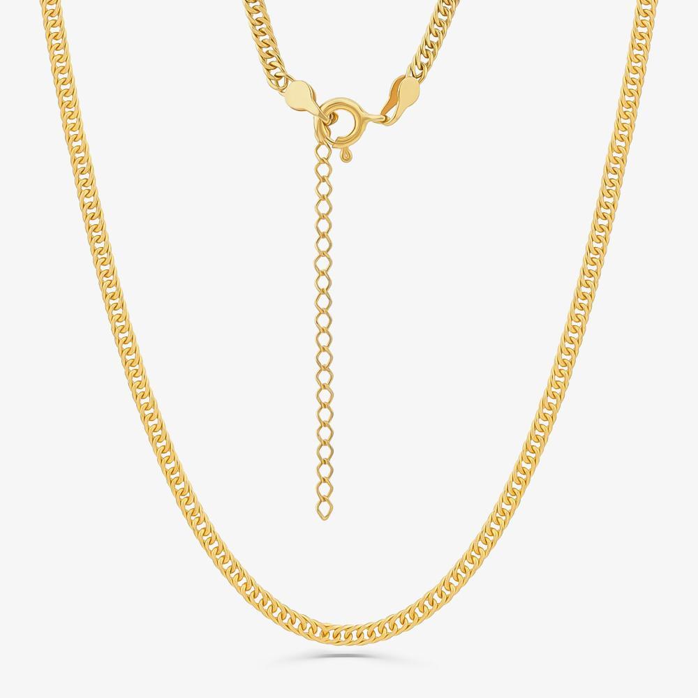 Corrente Malha Groumet em Prata 925 com Banho de Ouro Amarelo 18k - 50 cm - 4