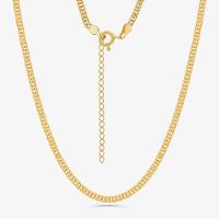 Corrente Malha Groumet em Prata 925 com Banho de Ouro Amarelo 18k - 50 cm - 4