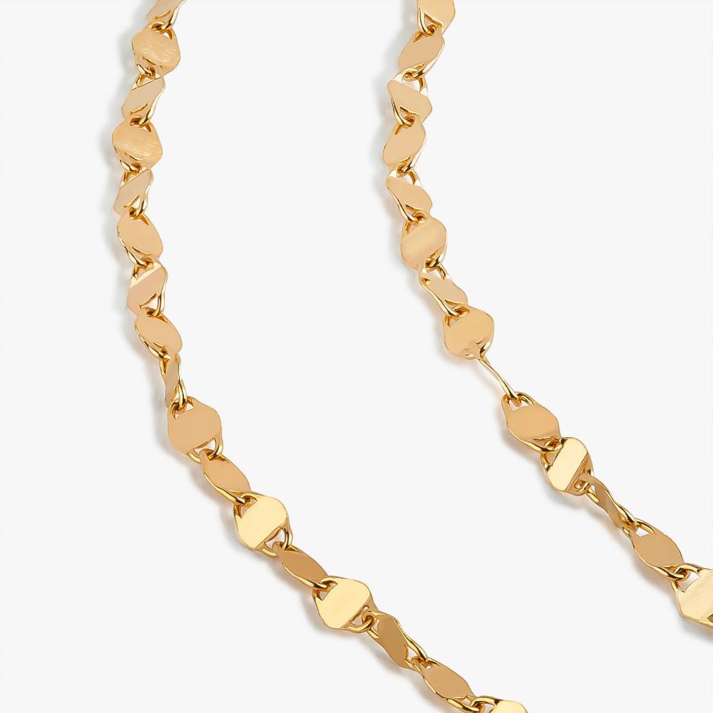 Corrente Malha Piastrinni em Ouro Amarelo - 40 cm - 4