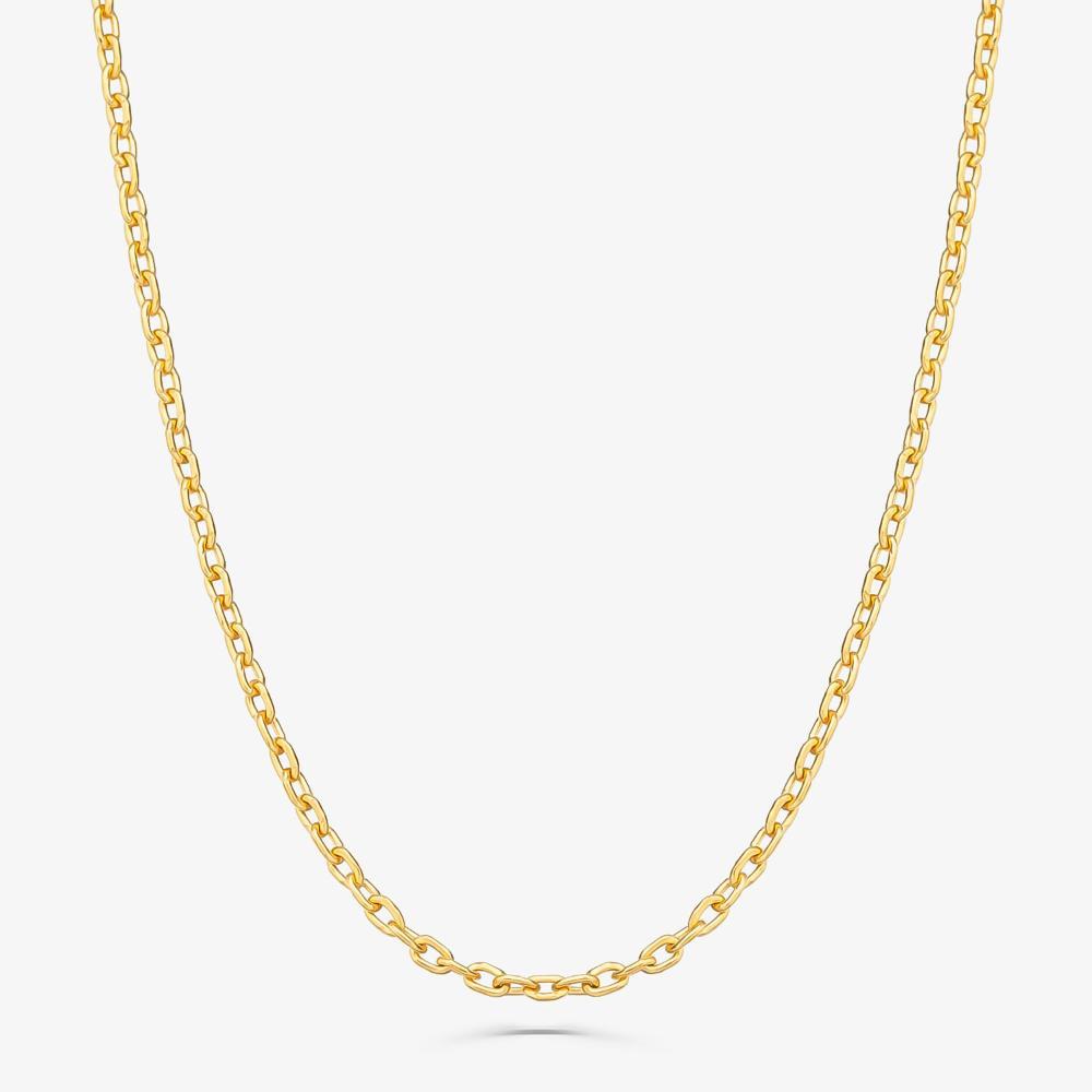 Corrente Malha Cartier em Prata 925 com Banho de Ouro Amarelo 18k - 70 cm - 3