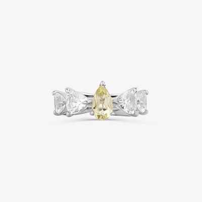 Piercing com Quartzo Lemon e Safira em Prata 925
