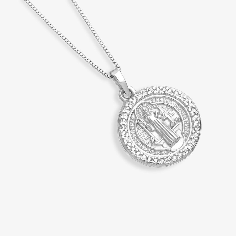Pingente São Bento em Prata 925 - 2