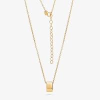 Colar Retangular em Prata 925 com Banho de Ouro Amarelo 18k - 3