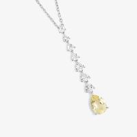 Colar Maxi Vertical com Quartzo Lemon e Safira em Prata 925 - 3