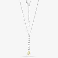 Colar Maxi Vertical com Quartzo Lemon e Safira em Prata 925 - 4