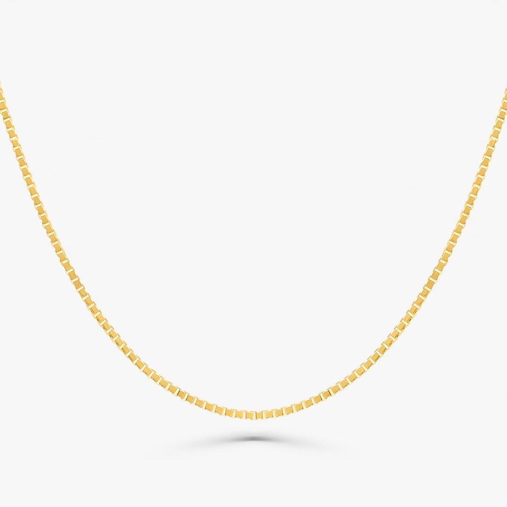 Corrente Malha Veneziana em Prata 925 com Banho de Ouro Amarelo 18k - 45 cm - 1