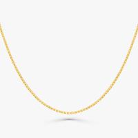 Corrente Malha Veneziana em Prata 925 com Banho de Ouro Amarelo 18k - 45 cm - 1