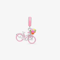 Charm Bicicleta Rosa em Prata 925 - 1