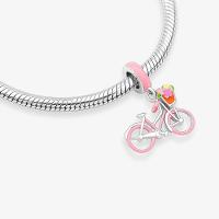 Charm Bicicleta Rosa em Prata 925 - 2