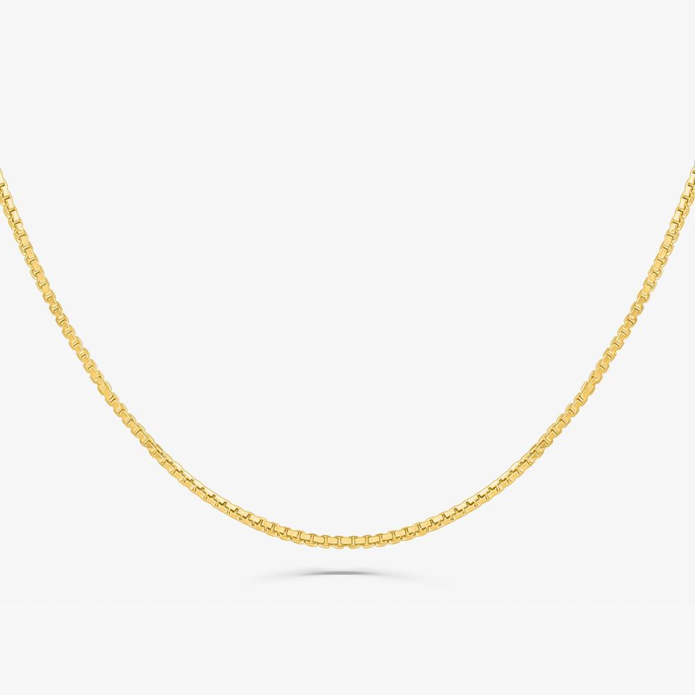 Corrente Malha Veneziana em Prata 925 com Banho de Ouro Amarelo 18k - 60 cm - 1