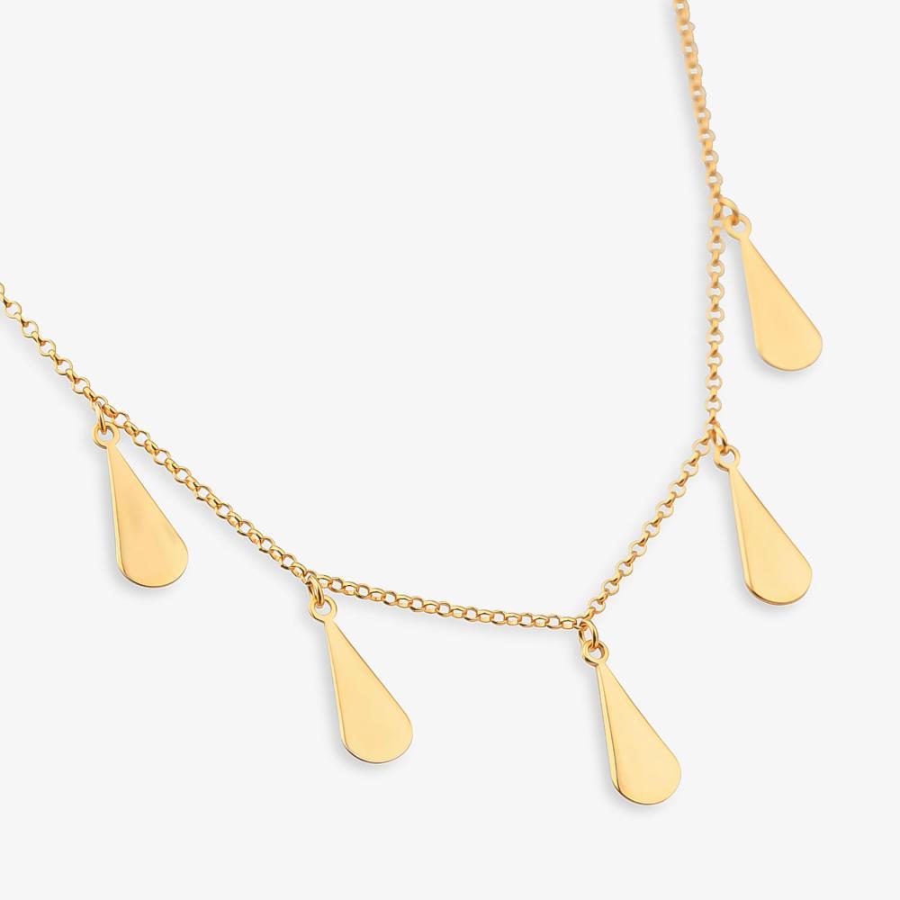 Colar Gotas em Prata 925 com Banho de Ouro Amarelo 18K - 2