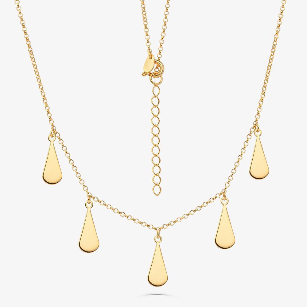 Colar Gotas em Prata 925 com Banho de Ouro Amarelo 18K - 3
