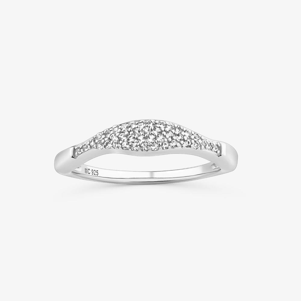 Anel Curvas com Topázio em Prata 925 - 4