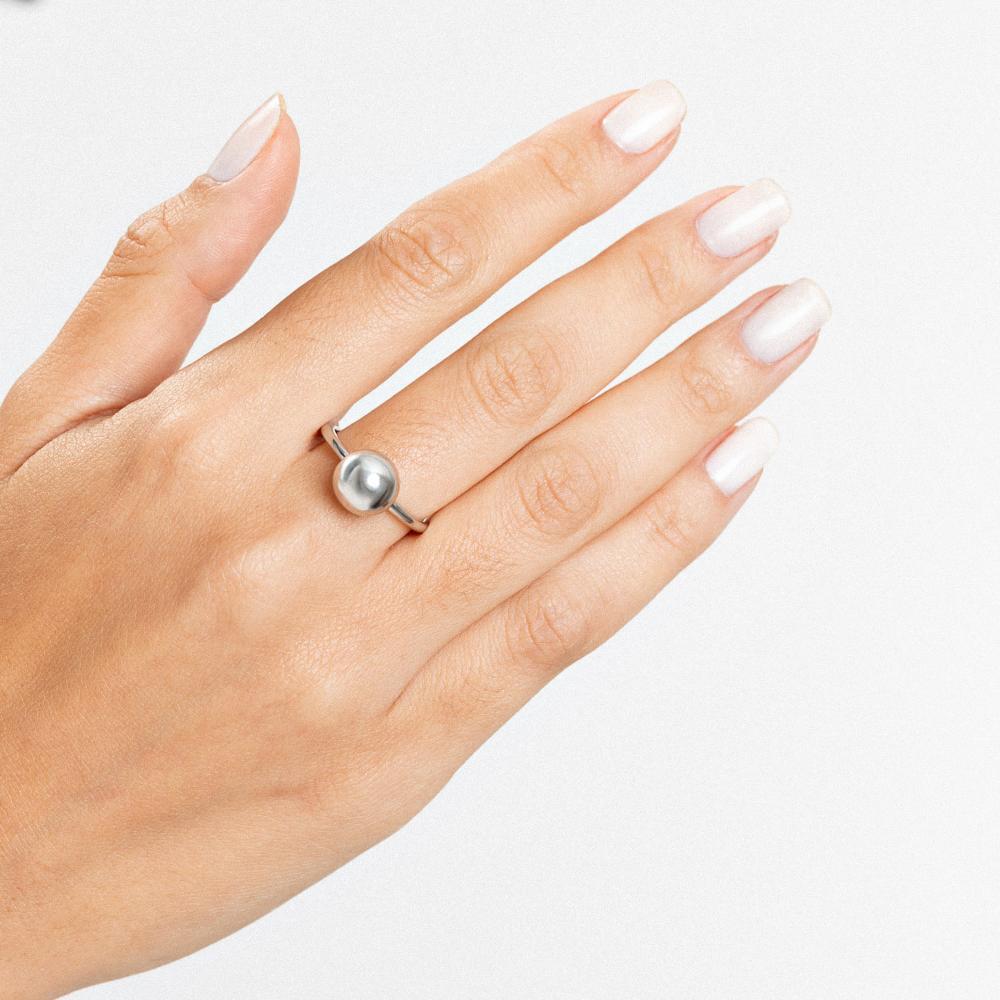 Anel Esfera Maxi em Prata 925 - 2